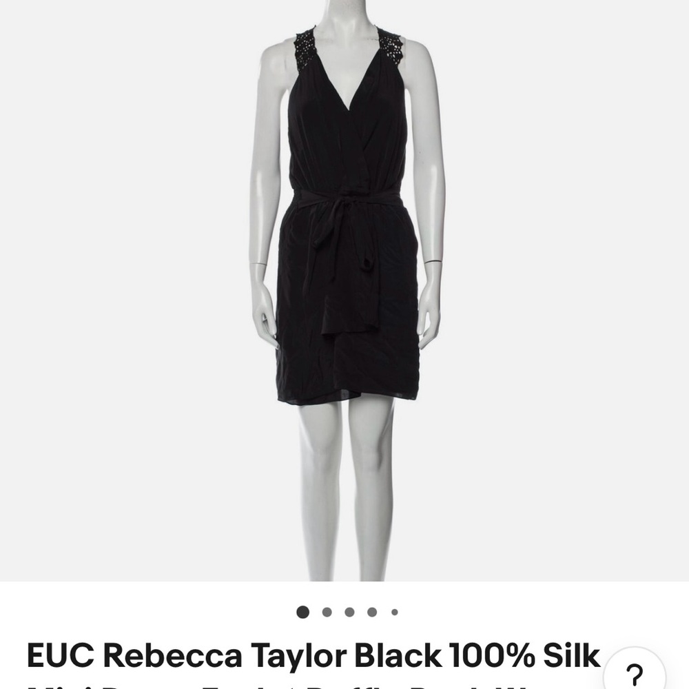 Rebecca Taylor Black Silk Mini Dress